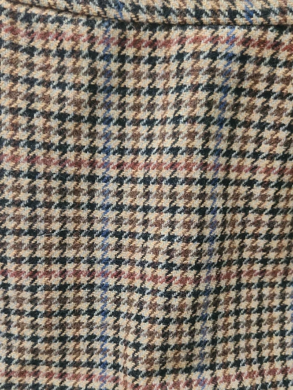 J. Crew Mercantile Brown & Black Houndstooth Ruffle Hem Mini Skirt